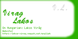 virag lakos business card