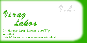 virag lakos business card